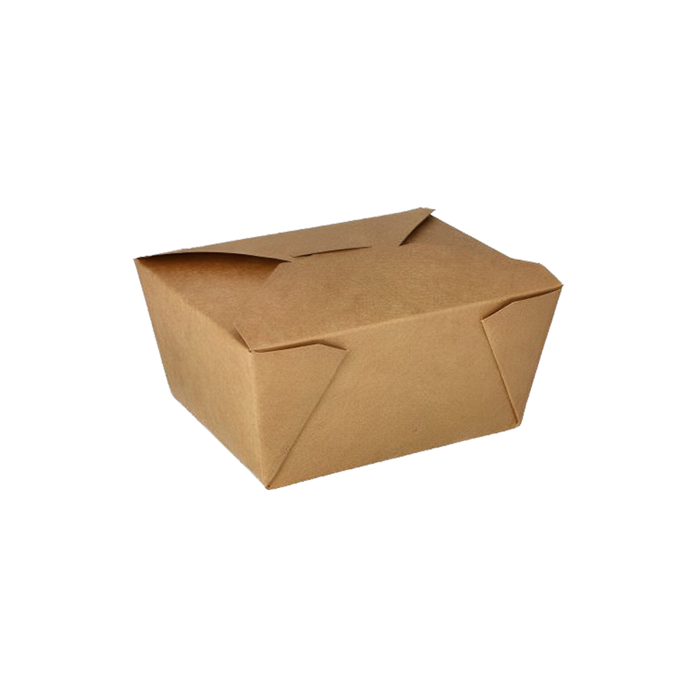Boîte repas américaine 780 ml en carton kraft brun